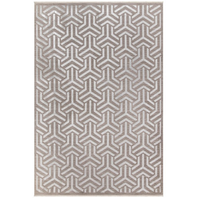 Tapis gris en polyester Infinity