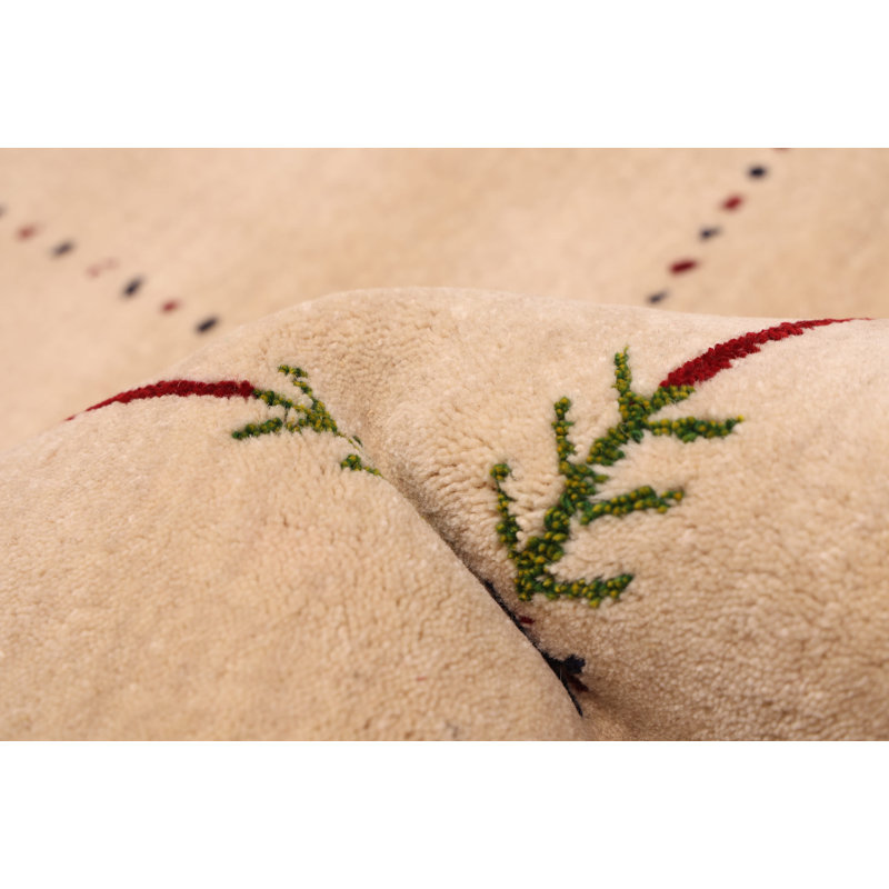 Tapis ivoire Kashkuli Gabbeh 5 pi 0 po x 7 pi 10 po