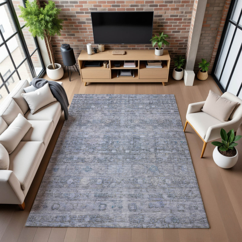 Premium Machine Washable Verlin AMF1768 Geometric Rug, Rectangle 9' x 12'