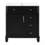 Meuble-lavabo autoportant de 76 cm avec lavabo, tiroir rabattable, 3 tiroirs et armoire de rangement, noir-1436905467-1436905470