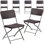 Chaise pliante en rotin Johnson Johnson avec cadre gris