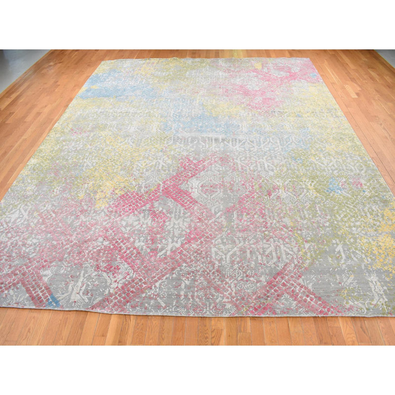 Tapis unique en soie 12 pi x 15 pi Torica