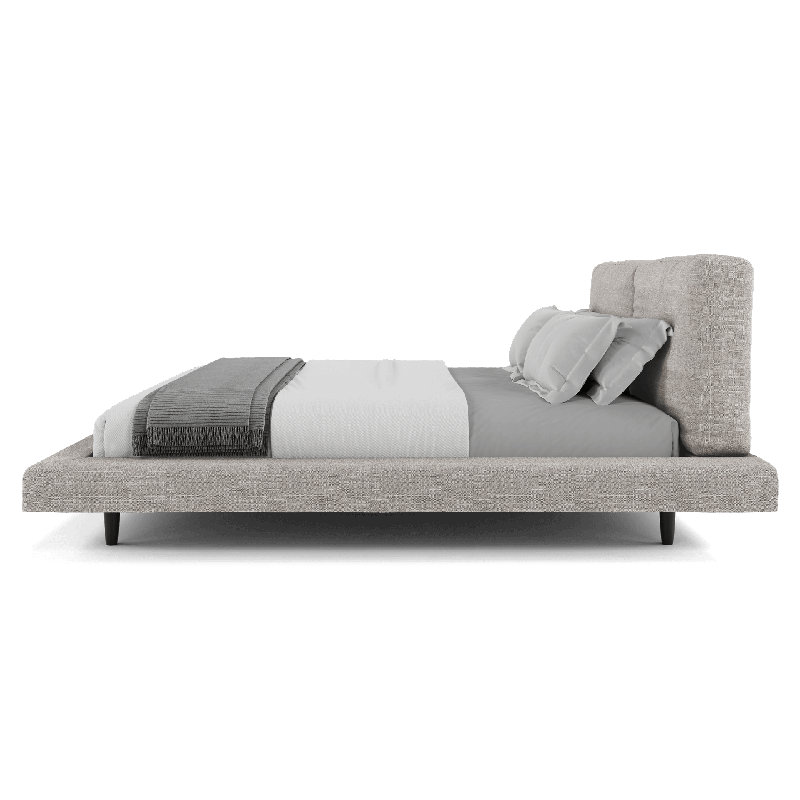 Calais Queen Bed in Natural Fabric, Queen, Sand