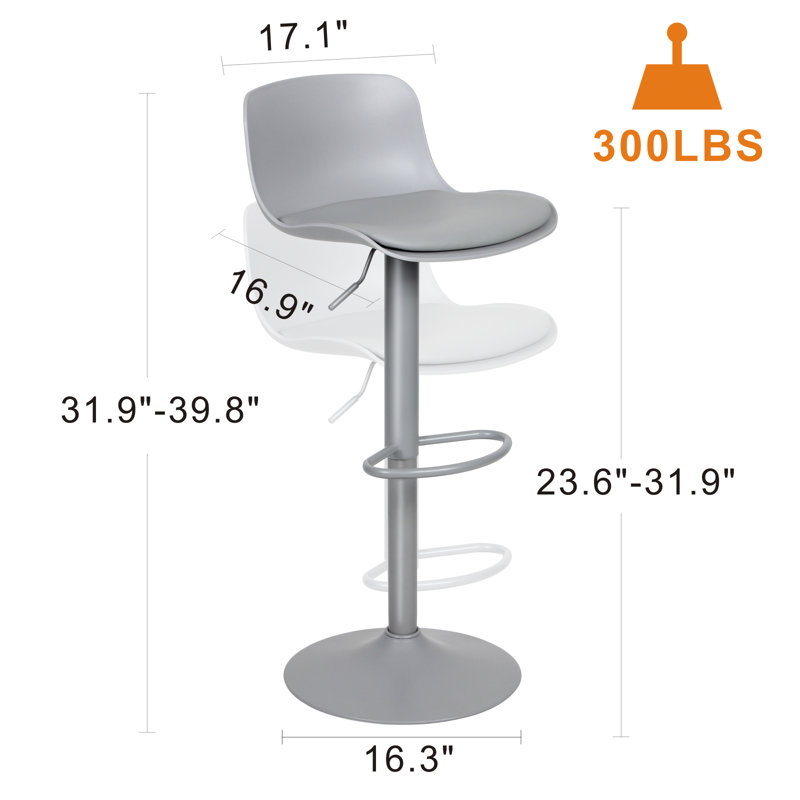 Tabouret de bar Harjyot, Gris, 1