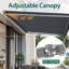 Auvents de patio rétractables électriques 10 x 8 pi, auvent d'extérieur avec télécommande-134493947-134493951