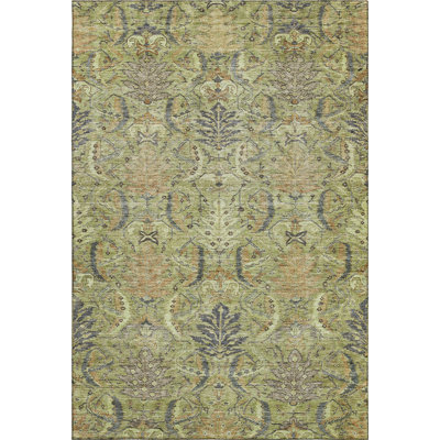 Premium Machine Washable Dahl AMF1082 Damask Rug