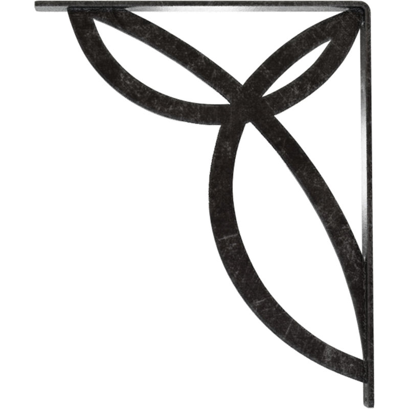 Support en fer forgé Versailles, Argent antique, H 15 po x l 1,5 po x p 12 po