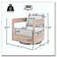 Fauteuil club d'extérieur pivotant en bois-85171663
