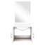 Meuble-lavabo l 24 po x P 22 po avec teinture - Quartz et miroir