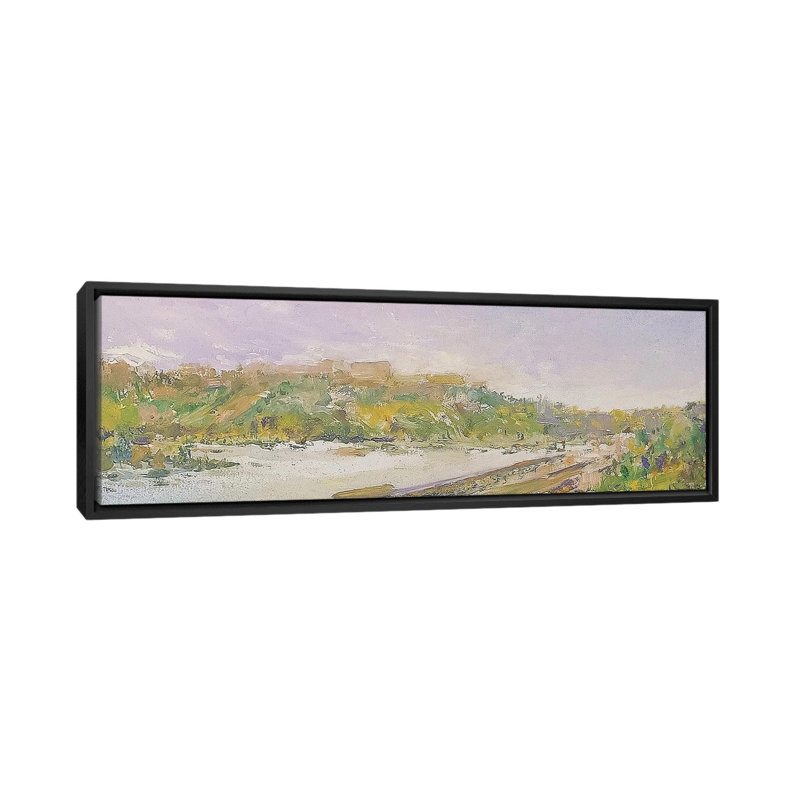 «Ehrenbreitstein On The Rhine», reproduction d'art sur toile encadrée, Toile avec cadre, Noir