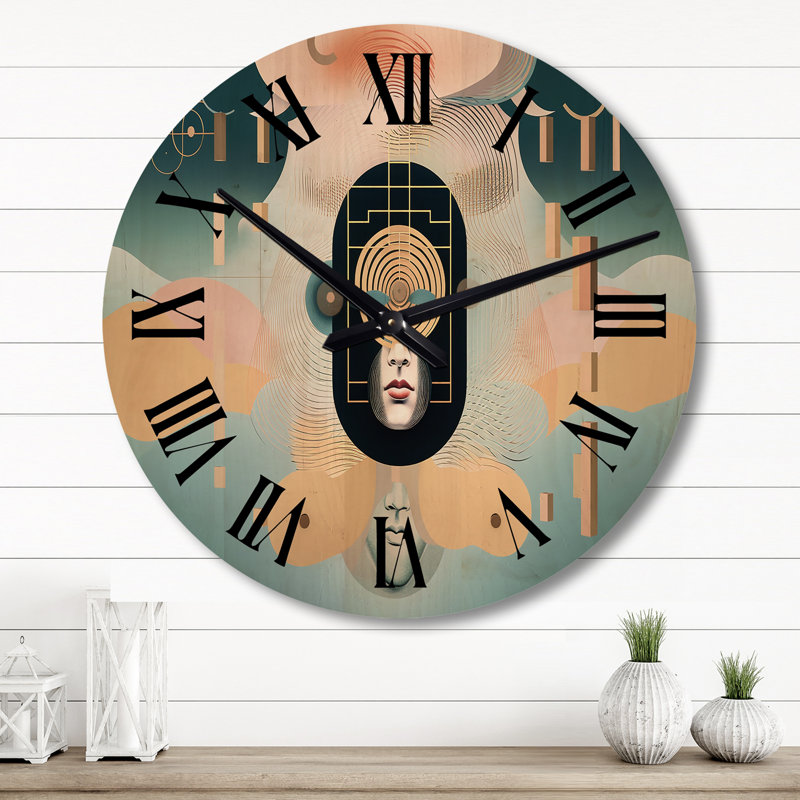 Horloge murale visionnaire à géométrie visionnaire, Grand