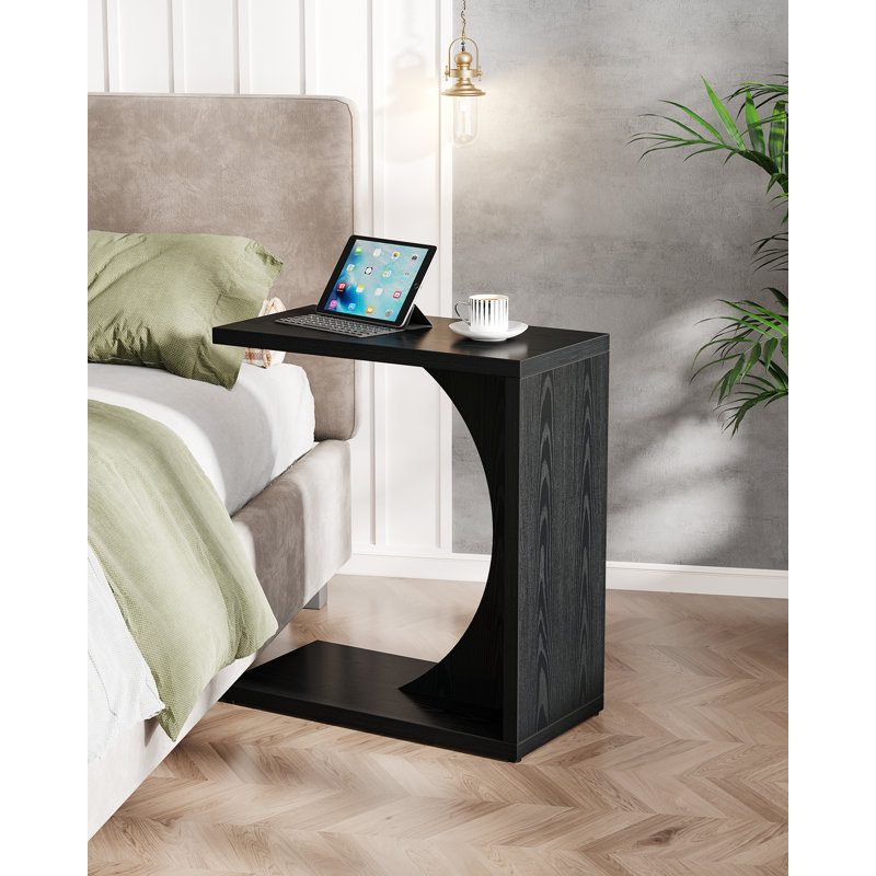 Heikki Manufactured Wood C-Shaped End Tables (Set of 2), Black