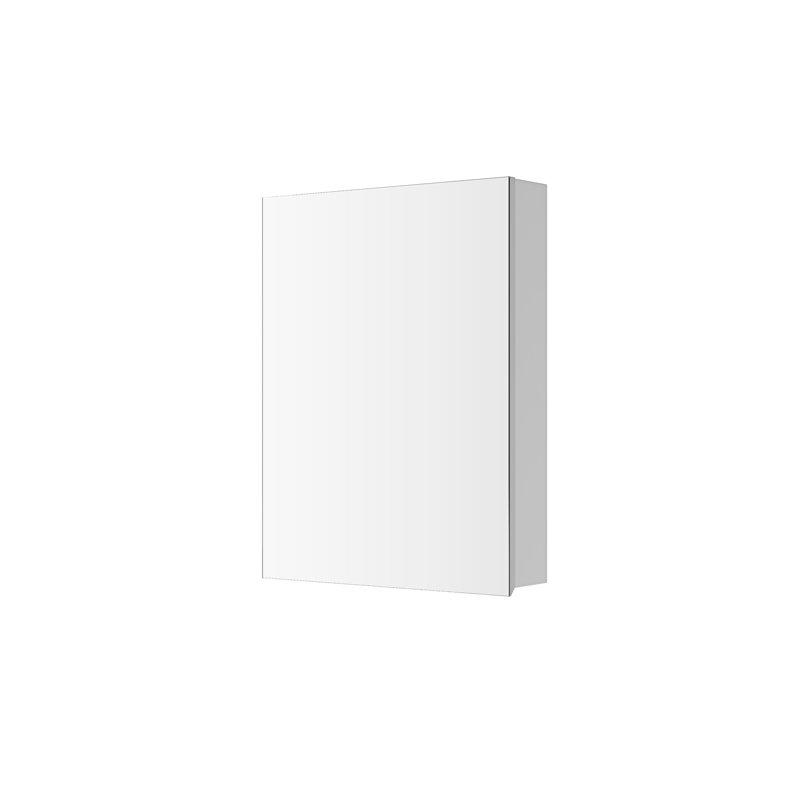 Armoire pour miroir de salle de bain 20 po x 26 po - Bois d'ingénierie blanc. Fixé au mur. Encastré / Surface. Tient les rasoirs en toute sécurité. Coffre de rangement avec portes 20,83 lb à droite, l 20 po x H 26 po, blanc, bois, monté