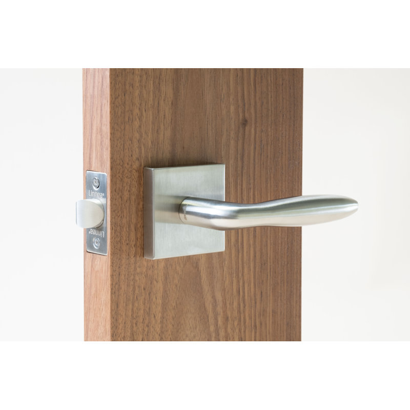 Passage Door Lever Set, 2.375", Satin Black, Privacy