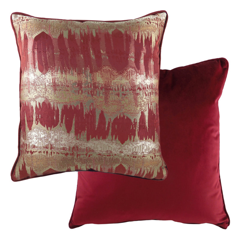 Abstract Square Cushion Cover, 43cm H x 43cm W x 1cm D, Royal