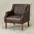 30.5'' W Top-grain Genuine Leather Upholstered Armchair-1765020403