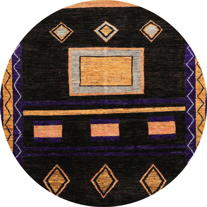 Abstract Indoor Rug, Round 4'