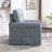 33'' Wide Modern Linen Striped Swivel Upholstered Arm Accent Chair (Set of 6)-1562669759-1559731499