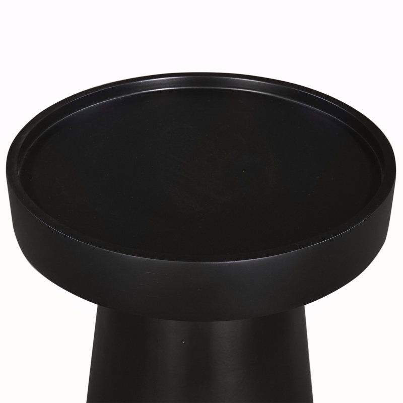 Table d'appoint ronde / d'appoint en bois massif 16 po Glam