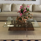 Ruby Glass Top Coffee Table