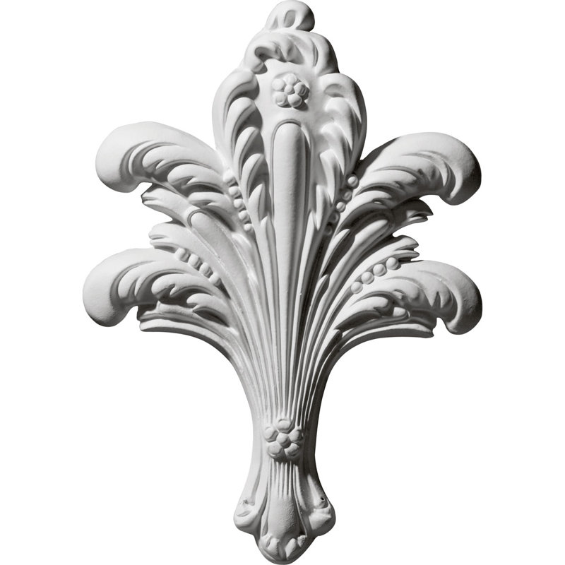 Leaf 8.75'' H x 6.25'' W x 0.75'' D Urethane Onlay Scroll