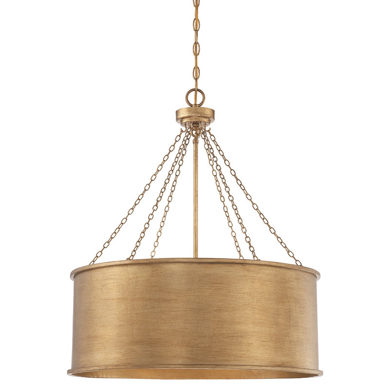 Soho 6-Light Chandelier, Patine dorée