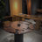 Mirage Walnut Burl Dining Table – Solid Wood, Round Design, 48" Diameter