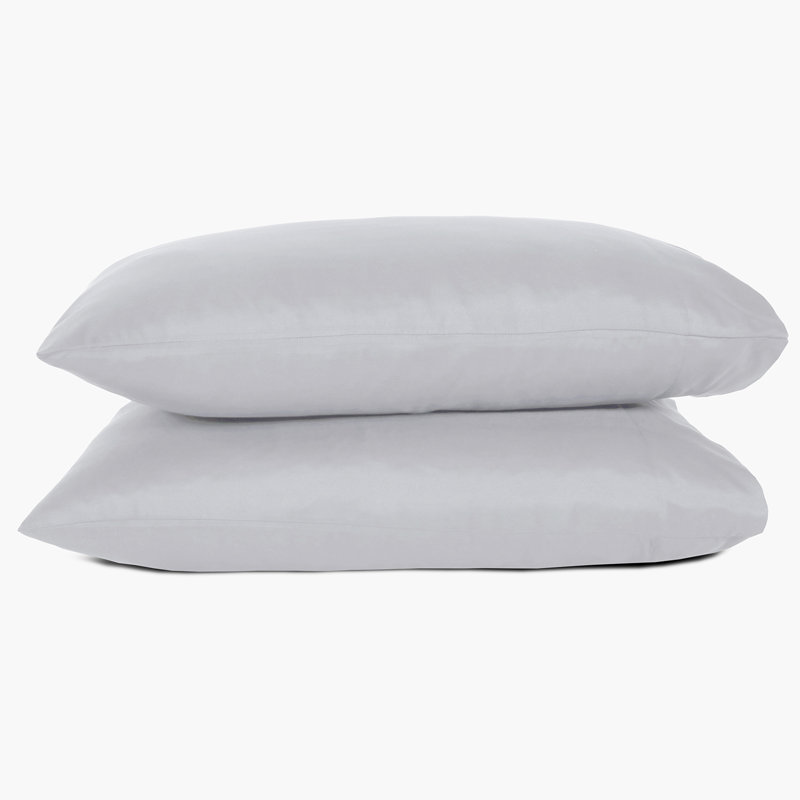 Taie d'oreiller en microfibre ultra douce 100% polyester Boston Linen Co., Gris clair