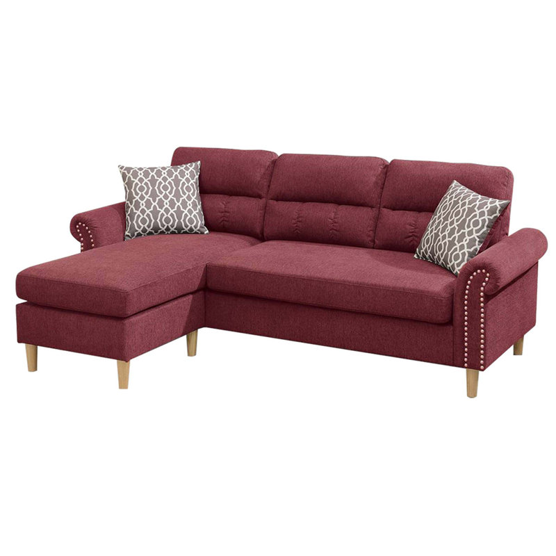 Velvet Reversible Sectionals Sofa