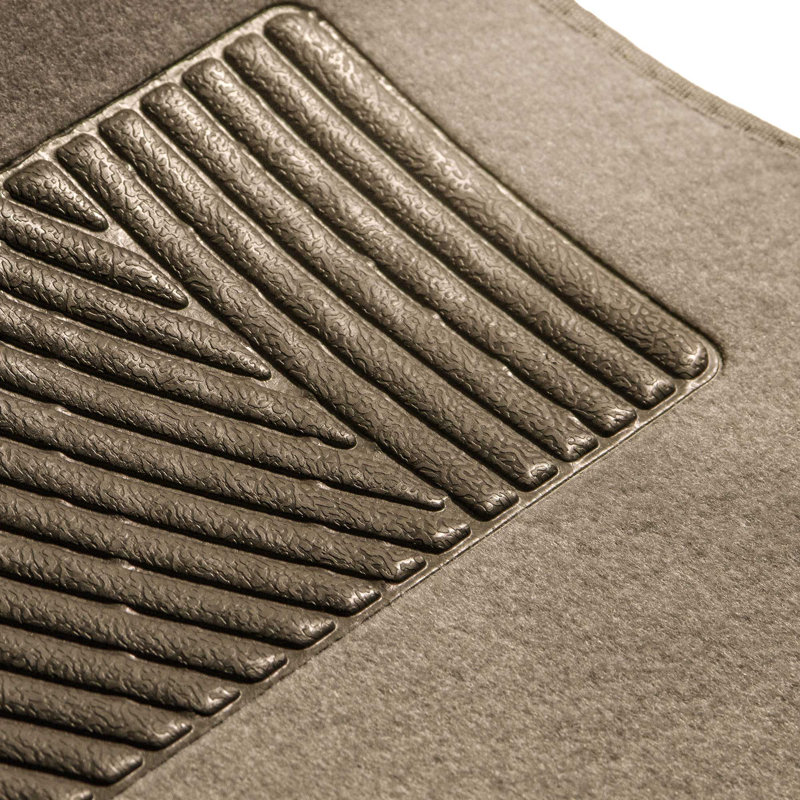 Non-Slip Carpet Floor Mats with Heel Pad Full Set, Beige