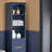Blue Bathroom Storage Cabinet, Tall Narrow Freestanding Bathroom Cabinet with 3 Open Shelves, Adjustable Shelf & Drawer, Slim Bathroom Floor Cabinet Organizer for Small Spaces, 13.8"W x 11.8"D x 66.9"H