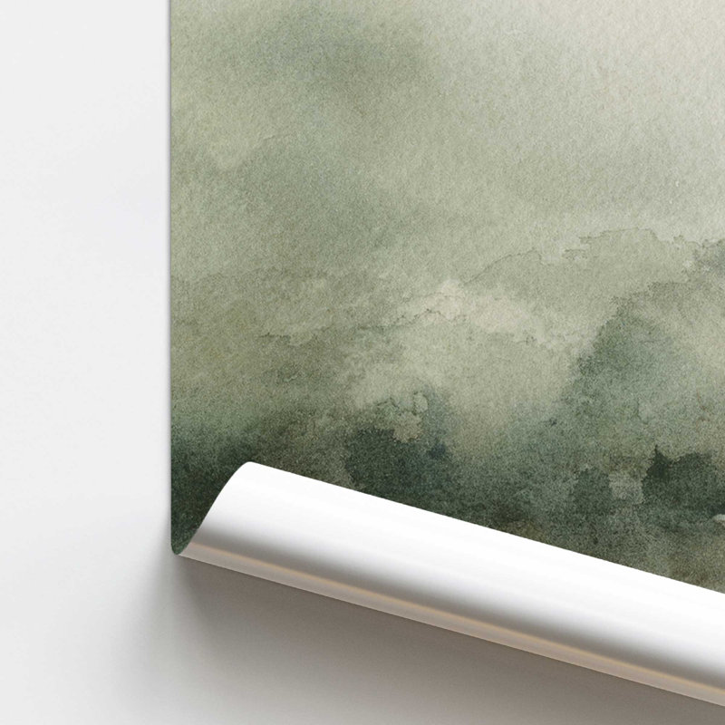 Ensemble de 2 impressions vert discret, 16 po x 12 po, Papier, H 24 po x l 36 po x P 0,1 po