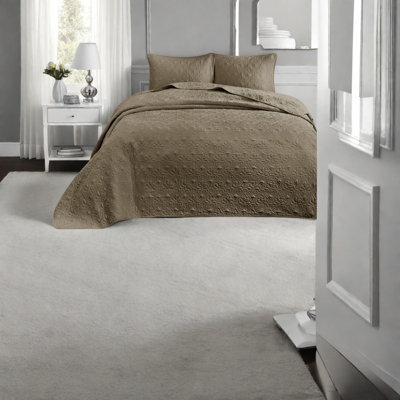 Reversible Mocha King Bedding Set, Oversized Cotton Comfort For Home