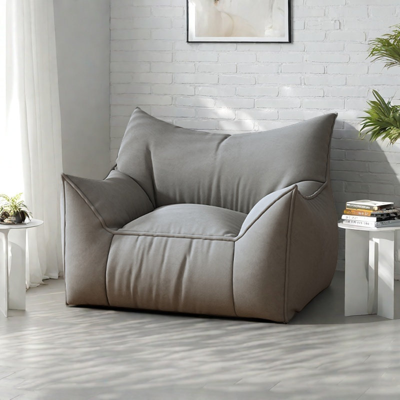 Canapé à billes rétro, Polyester gris