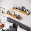 Tablettes flottantes en bois de pin massif 2 pièces Jorgensen pour décoration murale, cuisine, salle de bain, espace de travail, épais-1226905285-1227379627