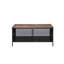 Table basse polyvalente en noir avec plateau en chêne antique et structure et table en métal, construction fonctionnelle