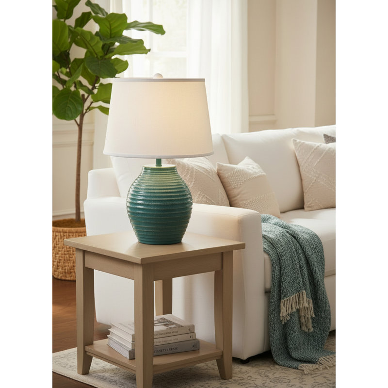 Lampe de table feuille / sisal