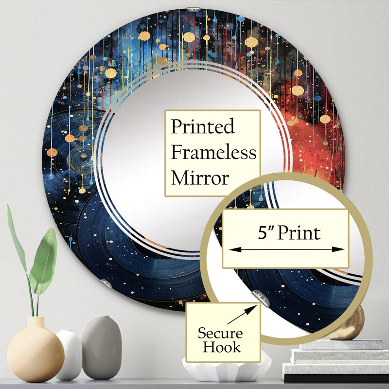 Phobos Circle Mirror, 24" x 24"