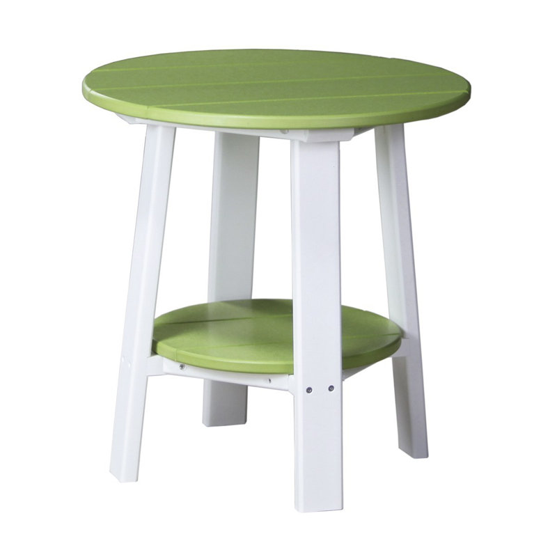 Table d’appoint en plastique Azhineh, Blanc, Rouge, 22" H x 21" W x 21" D