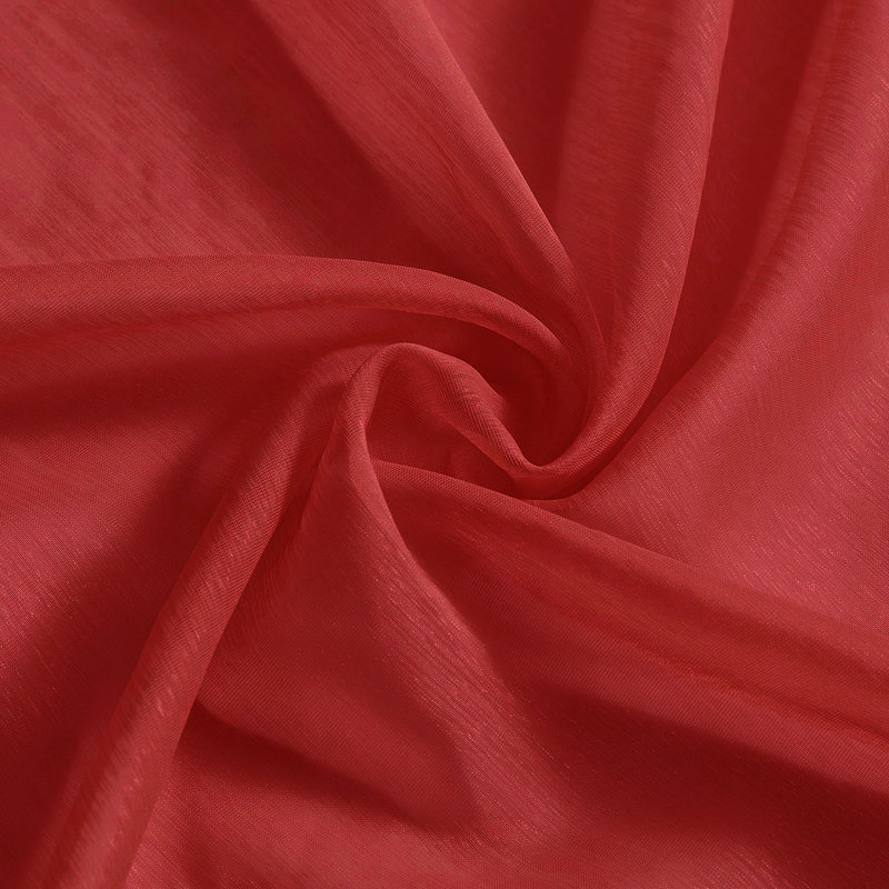 Alohna Sheer Curtain Pair, Red