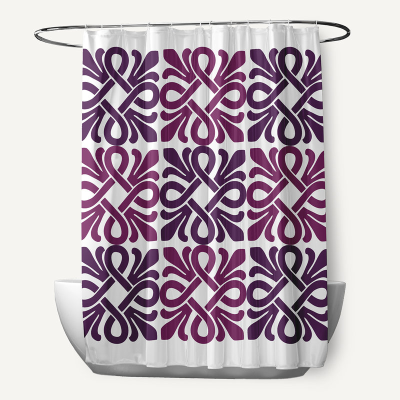 Milnor Floral Shower Curtain, Purple