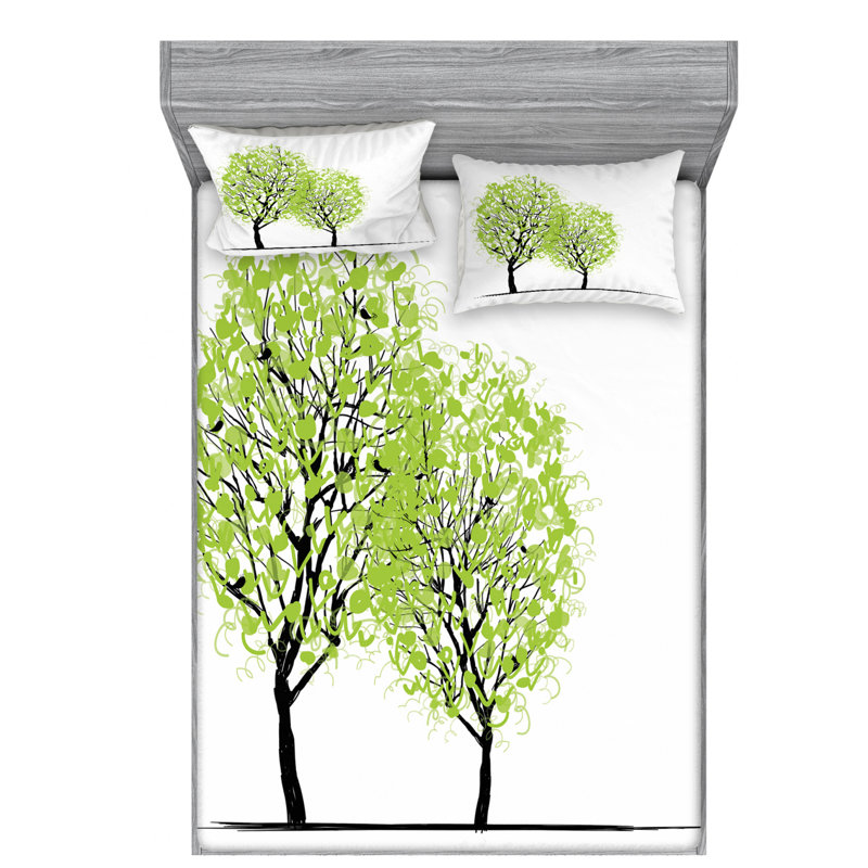 Microfiber Sheet Set, Queen Sheet Set with Fitted Sheet
