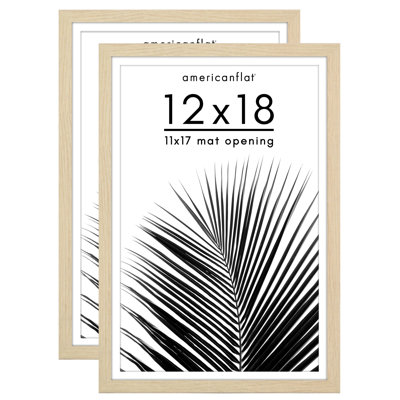 Americanflat Picture Frame - Set of 2 - Frame with Mat - Polished Plexiglass