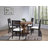 Cousar 45"X 45" Solid Top Wood Table in Black and Brown Finish- seats 4