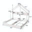 Twin Size Wood House Platform Two Shared Beds With Shelves
