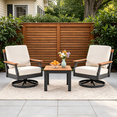 3-Piece Outdoor Conversation Set with Cushions