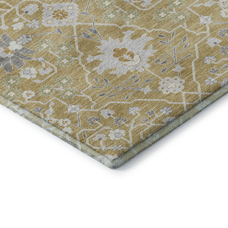 Tapis oriental lavable à la machine de qualité supérieure AMF1009 Colmenero, Rectangle 2 pi 6 po x 3 pi 10 po