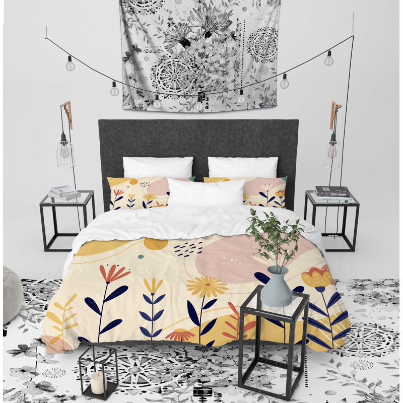 Spring Polyester Twill Duvet Cover, King Duvet Cover + 2 Pillow Cases