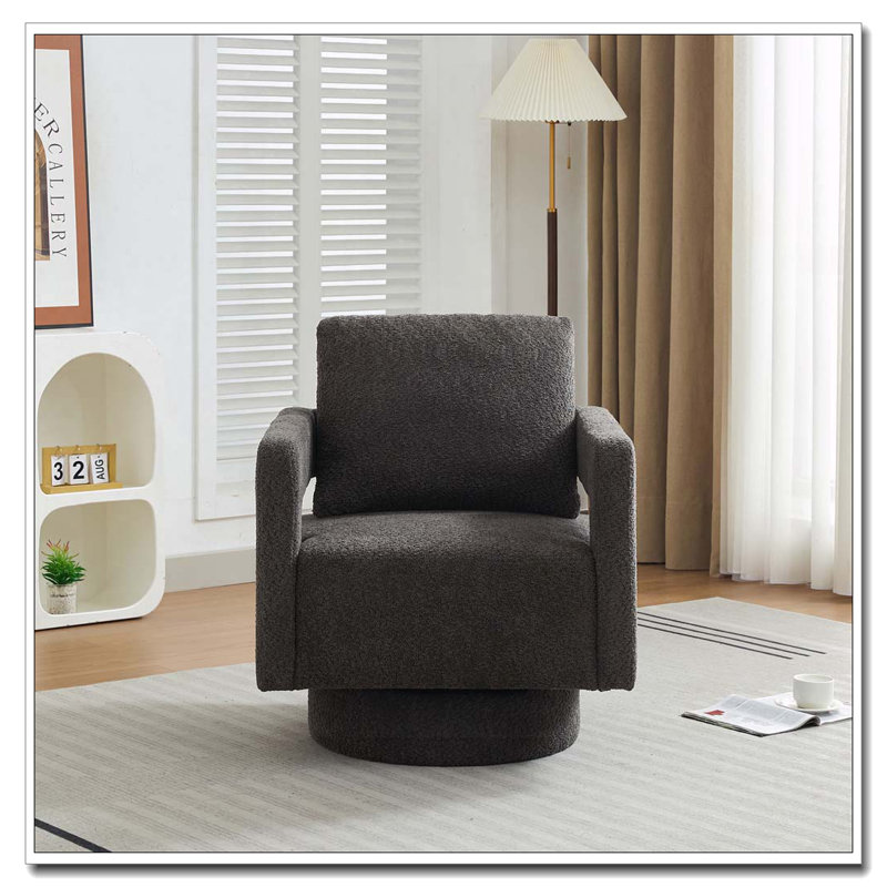 Fauteuil d'appoint pivotant rembourré Boucle