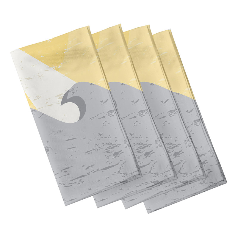 Ensemble de serviettes 4 pièces Almeida, L 18 po x L 18 po, Jaune